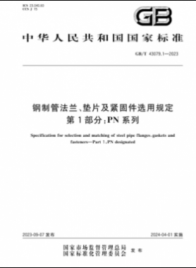 鋼制管法蘭、墊片及緊固件選用規(guī)定 第1部分：PN系列國(guó)標(biāo)/T 43079.1-2023